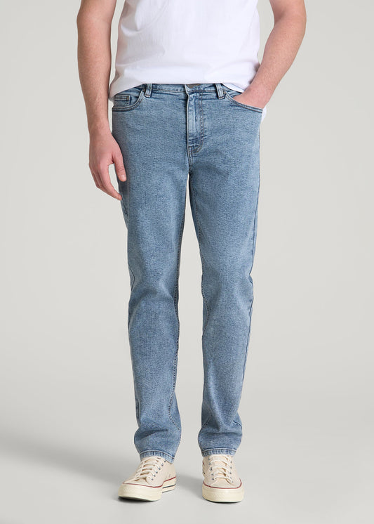 American Tall Men Dylan Slim Fit Jeans for Tall Men in Perfect Blue