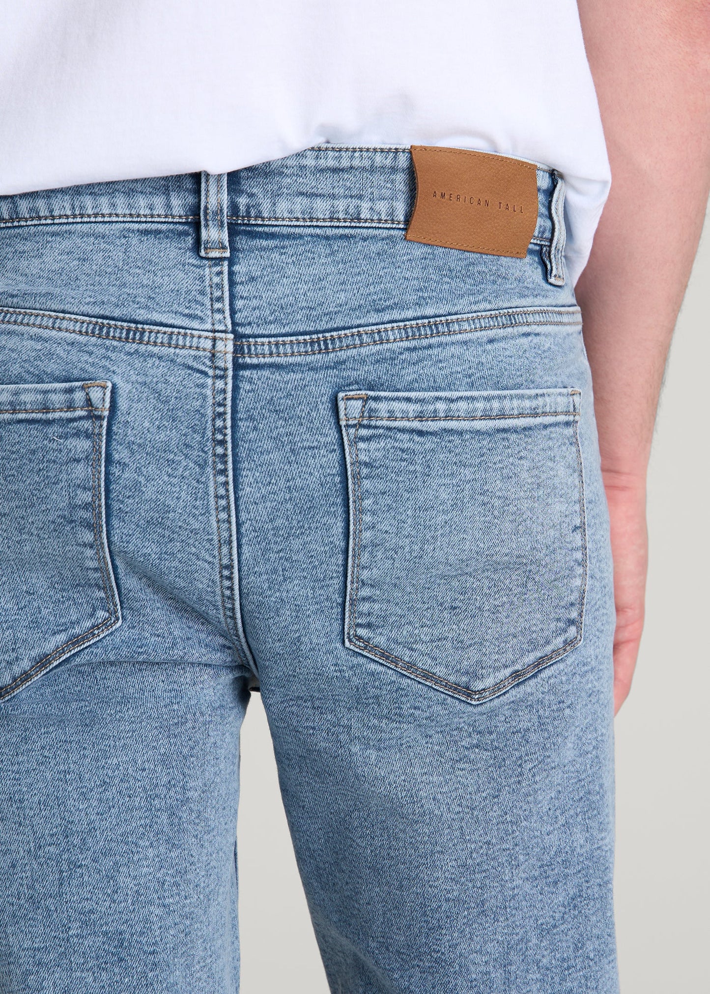 American Tall Men Dylan Slim Fit Jeans for Tall Men in Perfect Blue