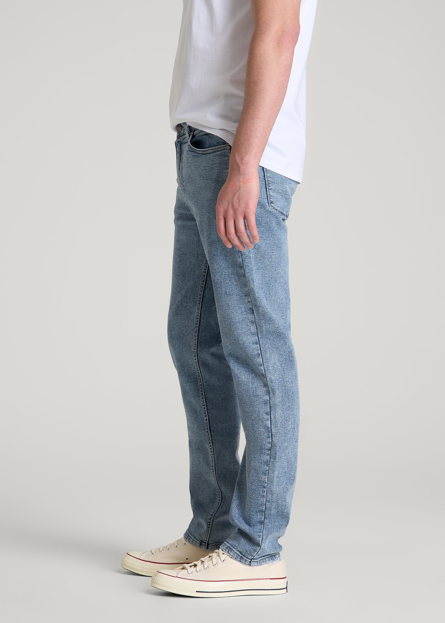 American Tall Men Dylan Slim Fit Jeans for Tall Men in Perfect Blue