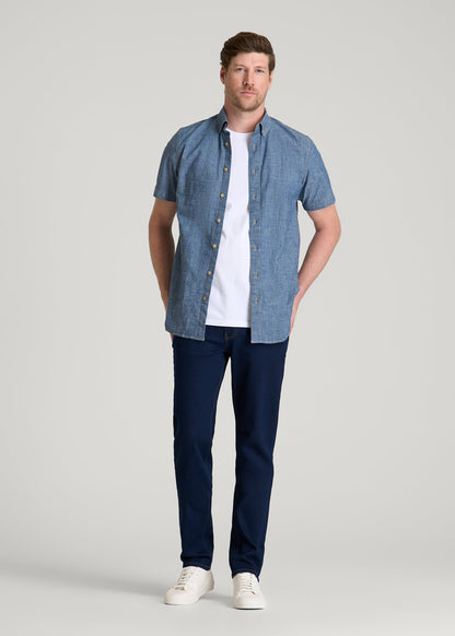 American Tall Men Dylan Slim Fit Jeans for Tall Men in Deep Indigo Wash