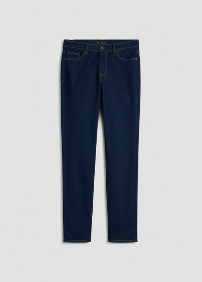 American Tall Men Dylan Slim Fit Jeans for Tall Men in Deep Indigo Wash