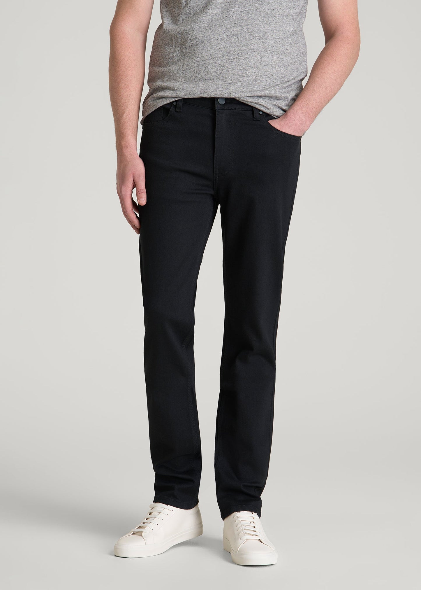 American Tall Men Dylan Slim Fit Jeans for Tall Men in Optimum Black