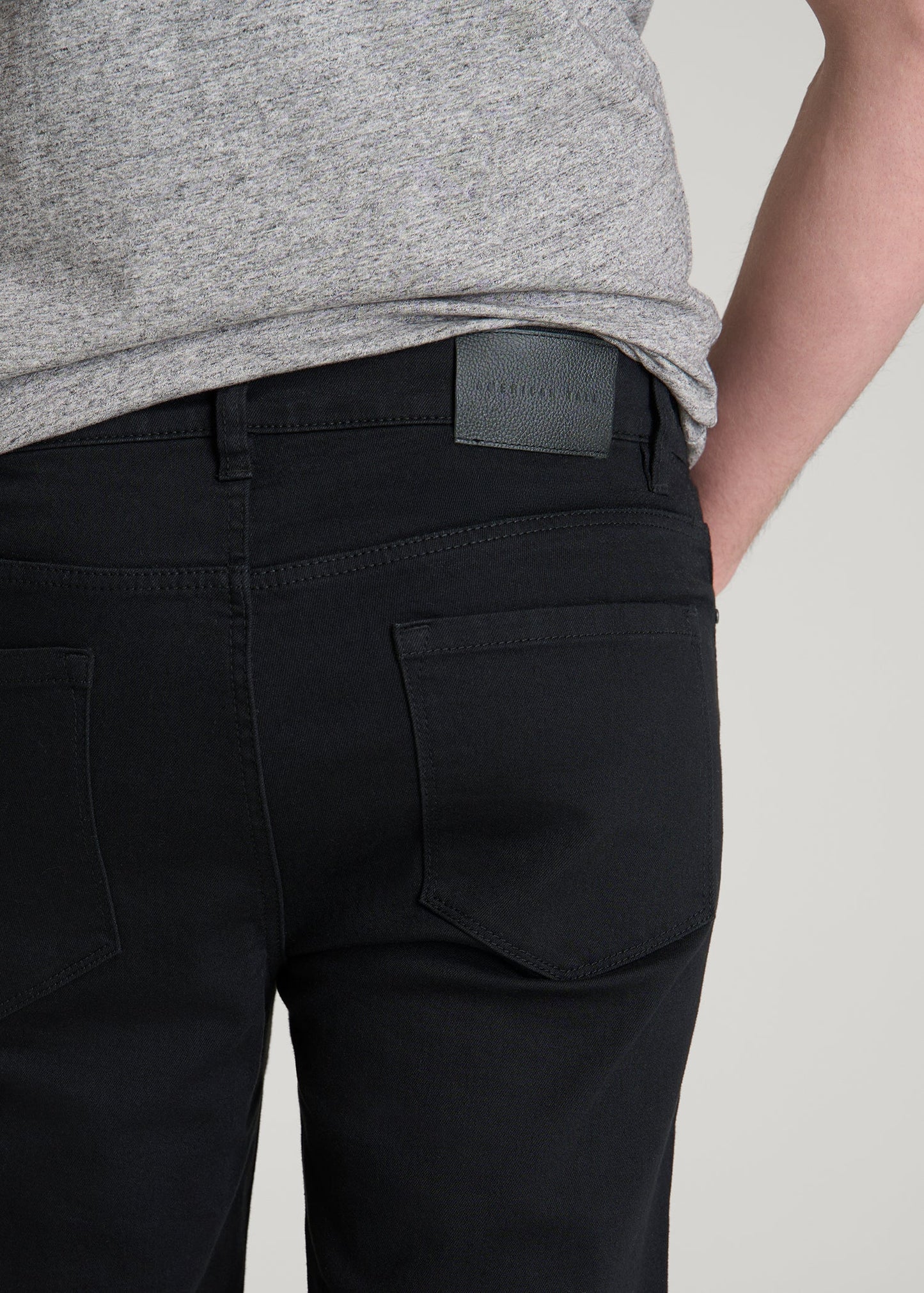 American Tall Men Dylan Slim Fit Jeans for Tall Men in Optimum Black