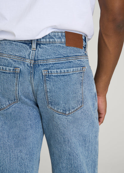 American Tall Men MILO Relaxed Tapered Fit Jeans for Tall Men in Perfect Blue