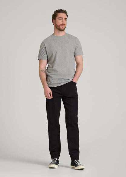 American Tall Men MILO Relaxed Tapered Fit Jeans for Tall Men in Optimum Black