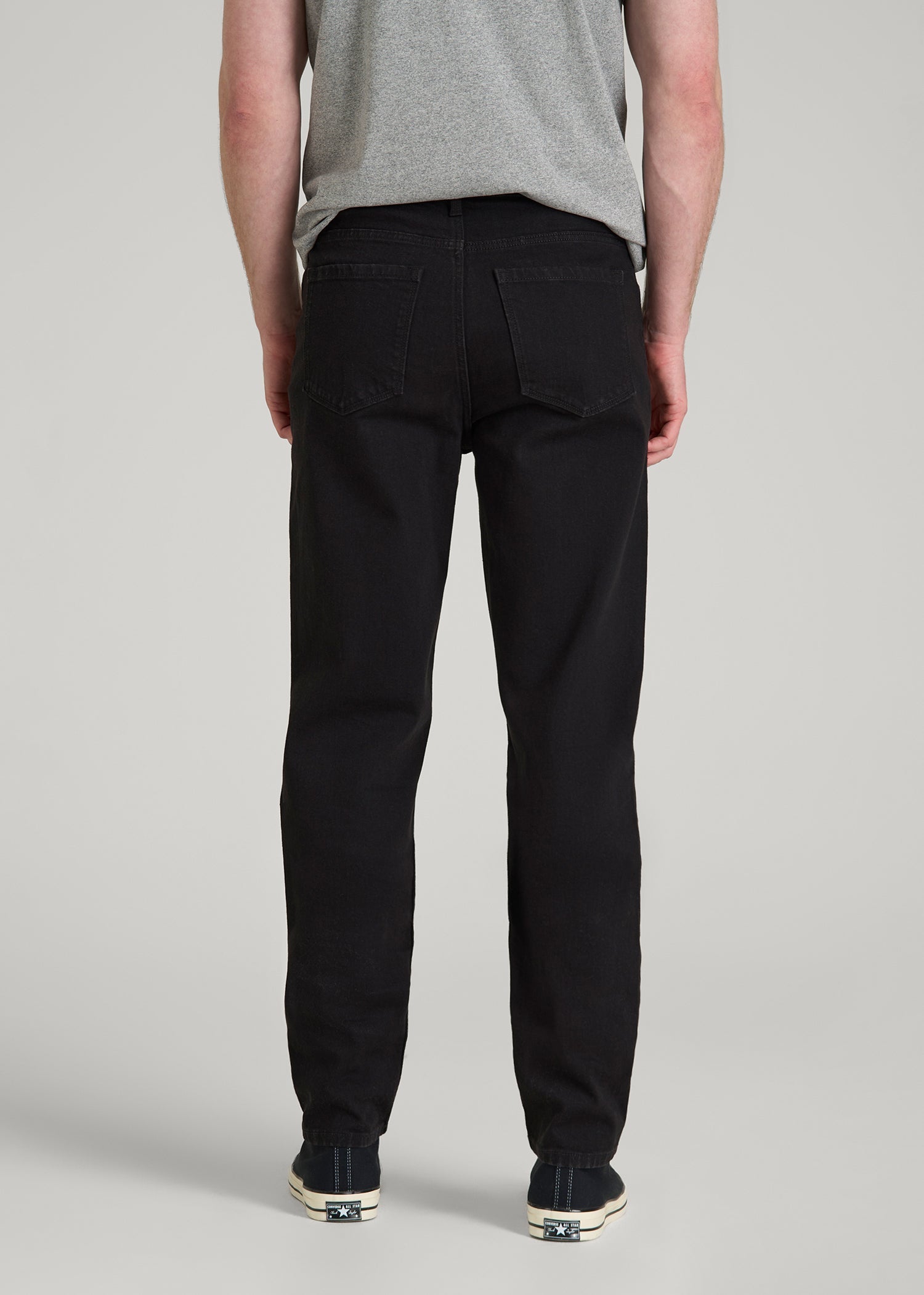 American Tall Men MILO Relaxed Tapered Fit Jeans for Tall Men in Optimum Black