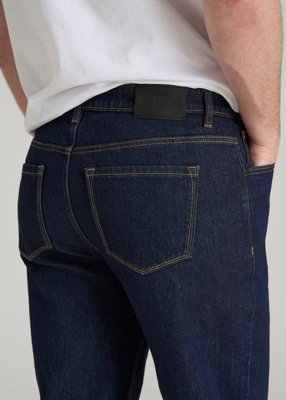 American Tall Men MILO Relaxed Tapered Fit Jeans for Tall Men in Deep Indigo Wash