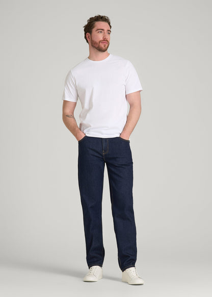 American Tall Men MILO Relaxed Tapered Fit Jeans for Tall Men in Deep Indigo Wash