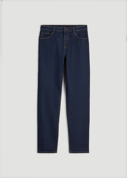 American Tall Men MILO Relaxed Tapered Fit Jeans for Tall Men in Deep Indigo Wash