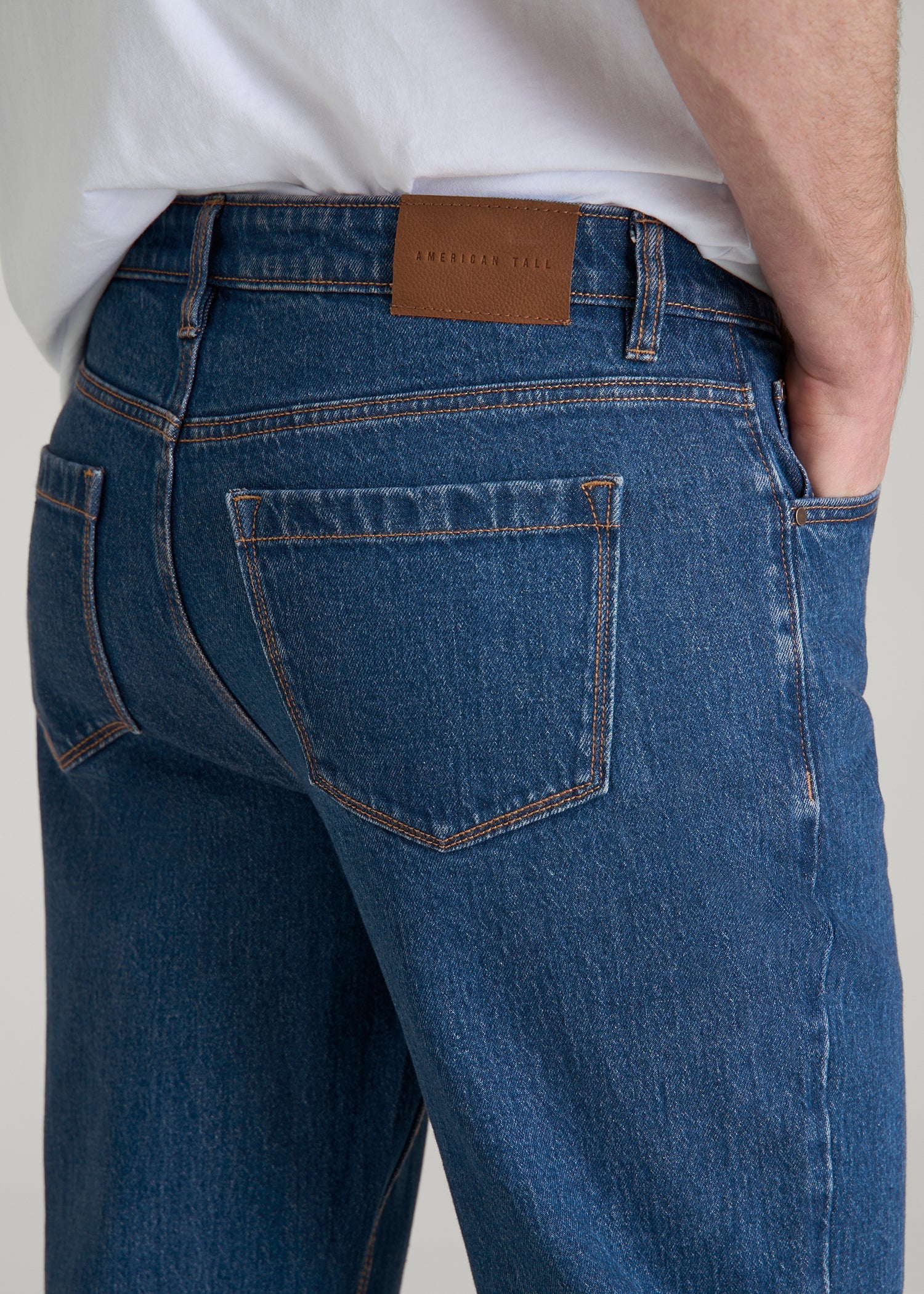American Tall Men Bootcut Jeans for Tall Men in New Colorado Blue