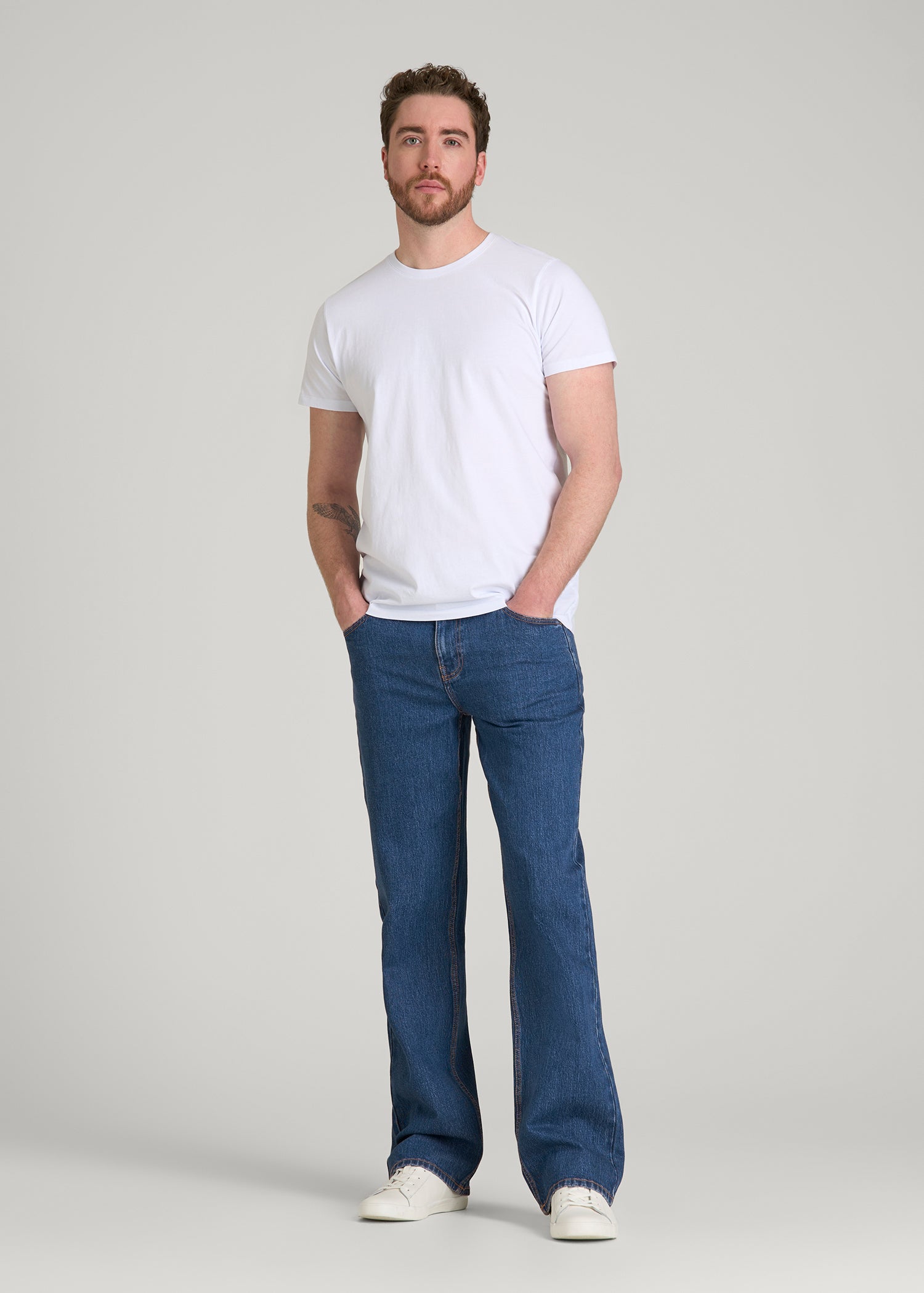 American Tall Men Bootcut Jeans for Tall Men in New Colorado Blue