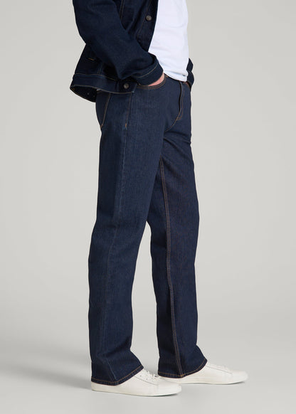American Tall Men Bootcut Jeans for Tall Men in Deep Indigo Wash