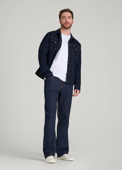 American Tall Men Bootcut Jeans for Tall Men in Deep Indigo Wash