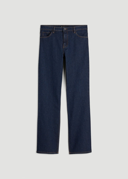 American Tall Men Bootcut Jeans for Tall Men in Deep Indigo Wash