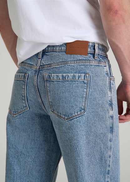 American Tall Men Loose Fit Jeans for Tall Men in Perfect Blue