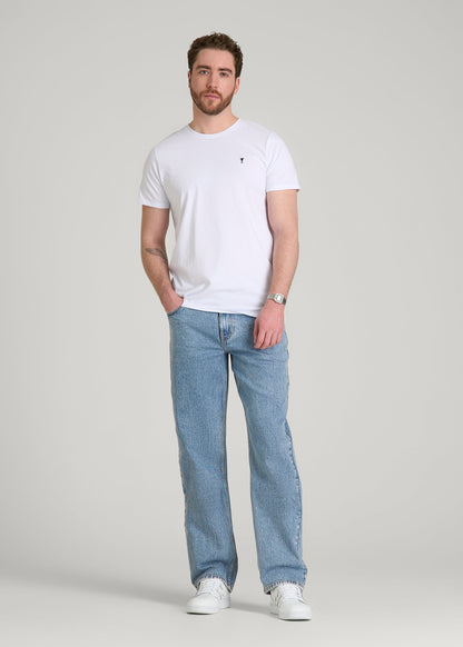 American Tall Men Loose Fit Jeans for Tall Men in Perfect Blue