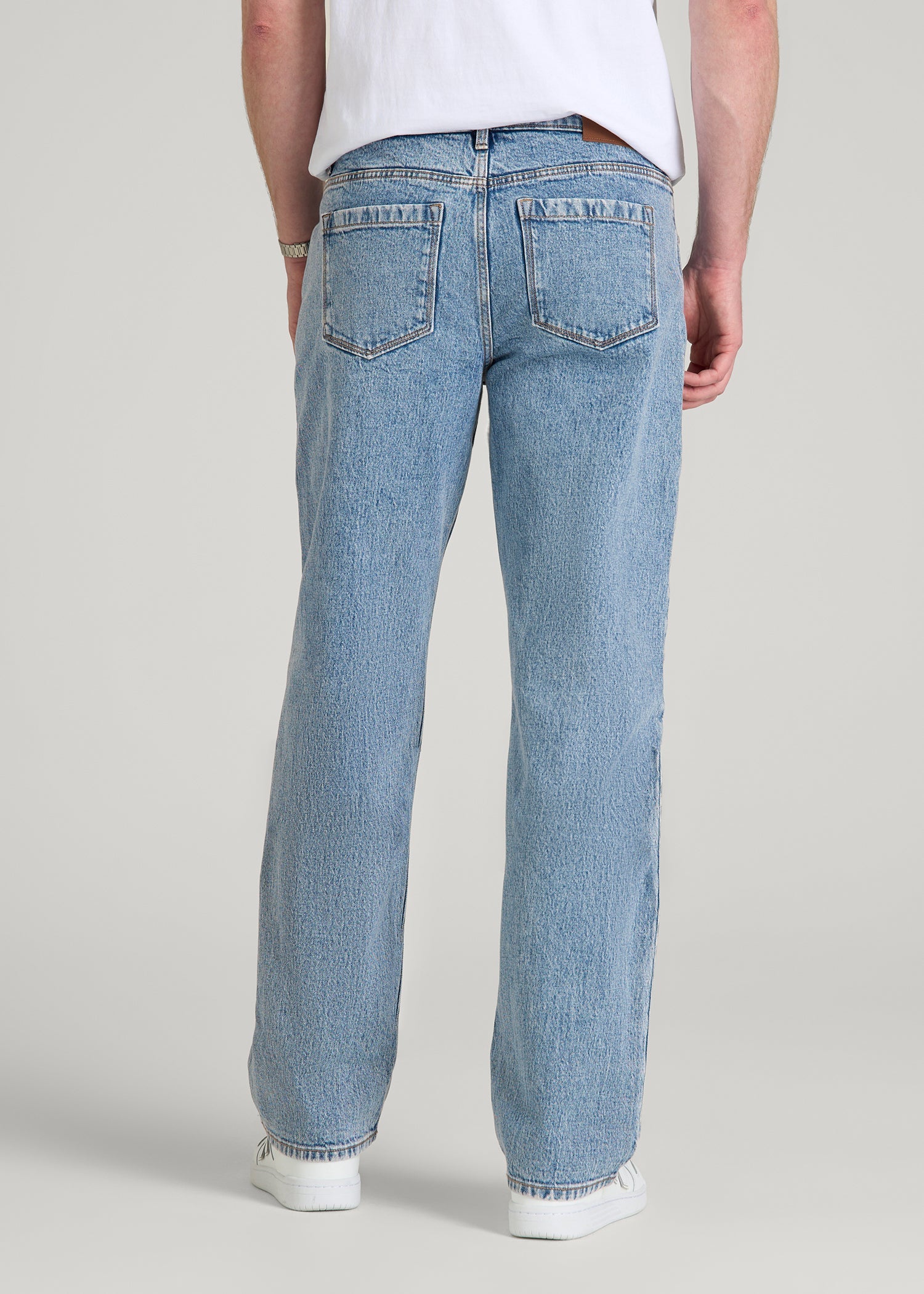 American Tall Men Loose Fit Jeans for Tall Men in Perfect Blue