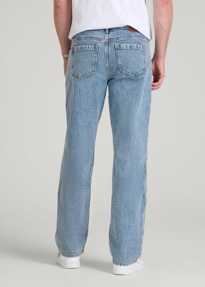 American Tall Men Loose Fit Jeans for Tall Men in Perfect Blue
