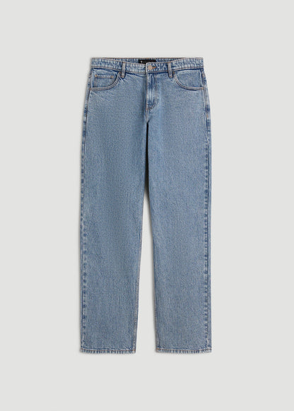 American Tall Men Loose Fit Jeans for Tall Men in Perfect Blue