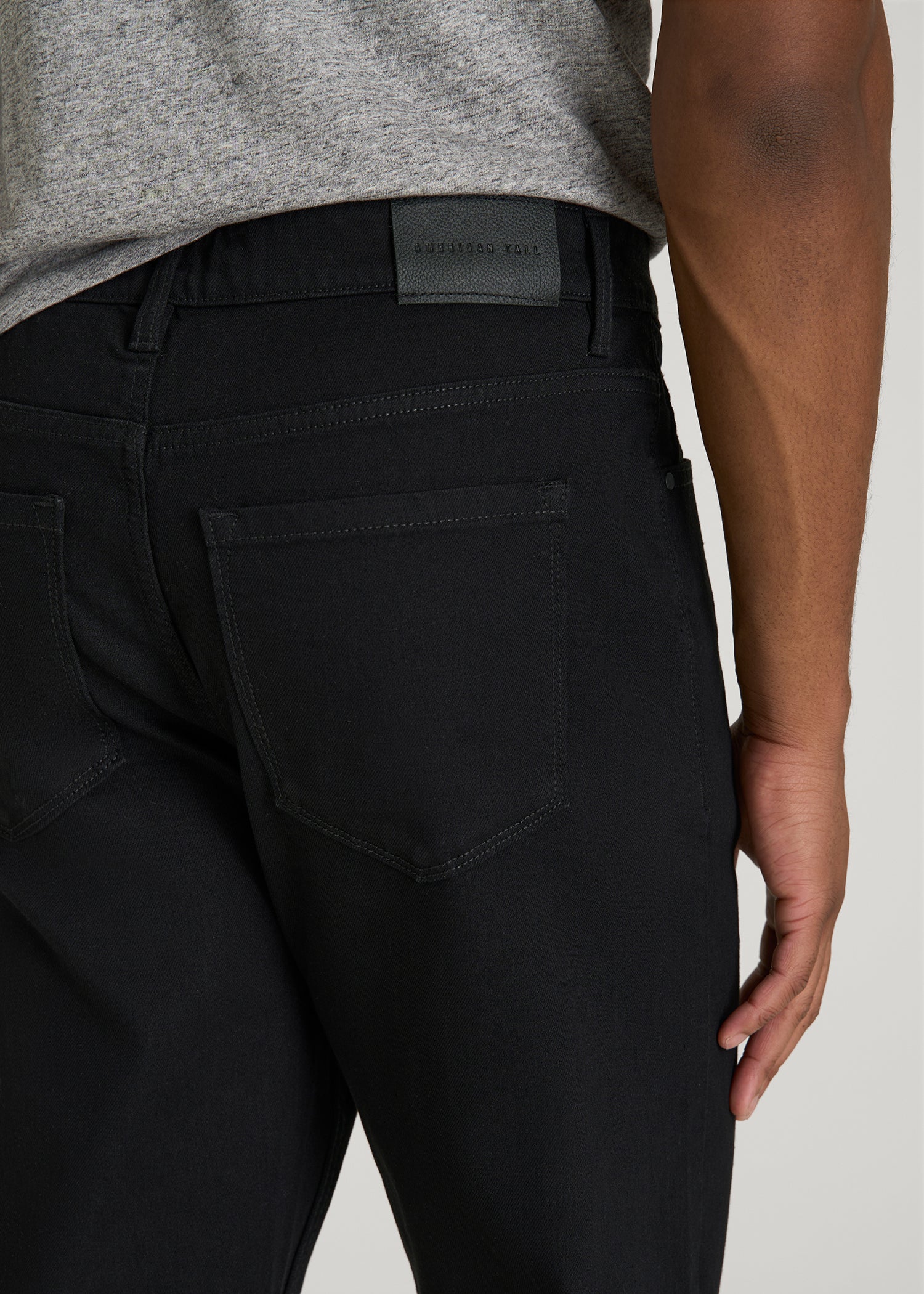 American Tall Men Carman TAPERED Jeans for Tall Men in Optimum Black