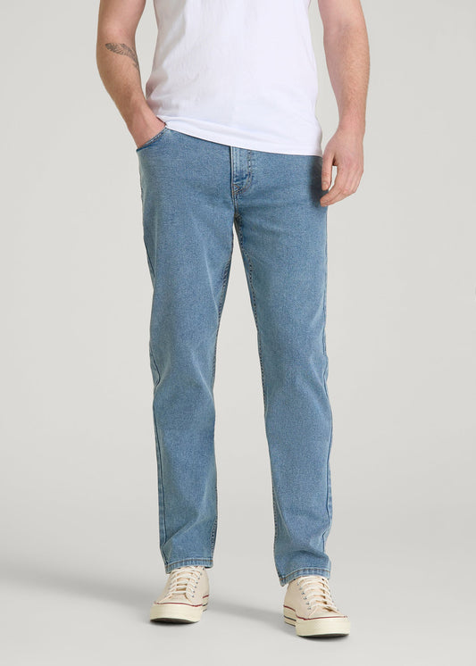 American Tall Men Carman TAPERED Jeans for Tall Men in Perfect Blue