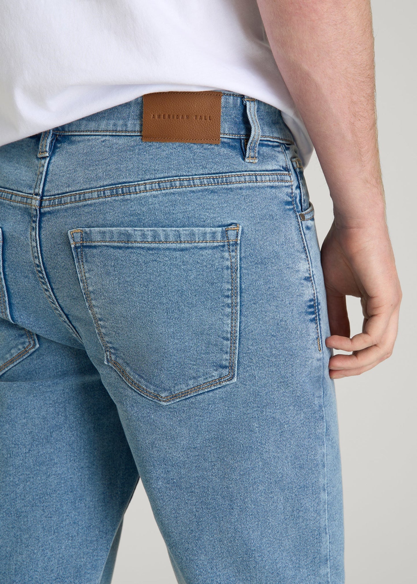 American Tall Men Carman TAPERED Jeans for Tall Men in Perfect Blue