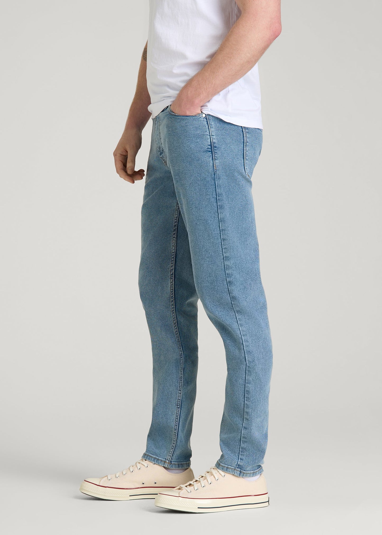 American Tall Men Carman TAPERED Jeans for Tall Men in Perfect Blue