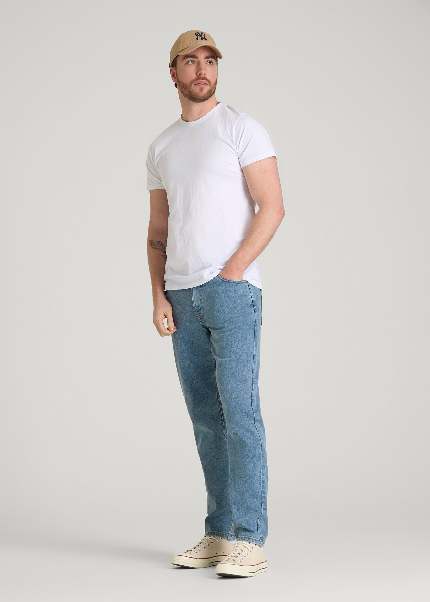 American Tall Men Carman TAPERED Jeans for Tall Men in Perfect Blue
