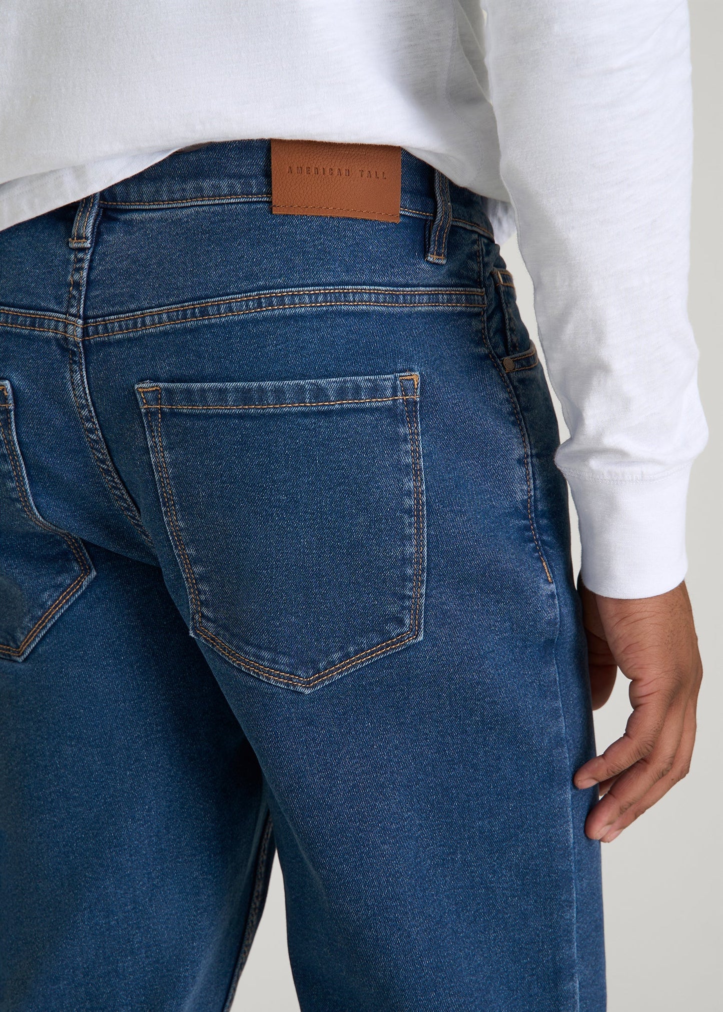 American Tall Men Carman TAPERED Jeans for Tall Men in New Colorado Blue