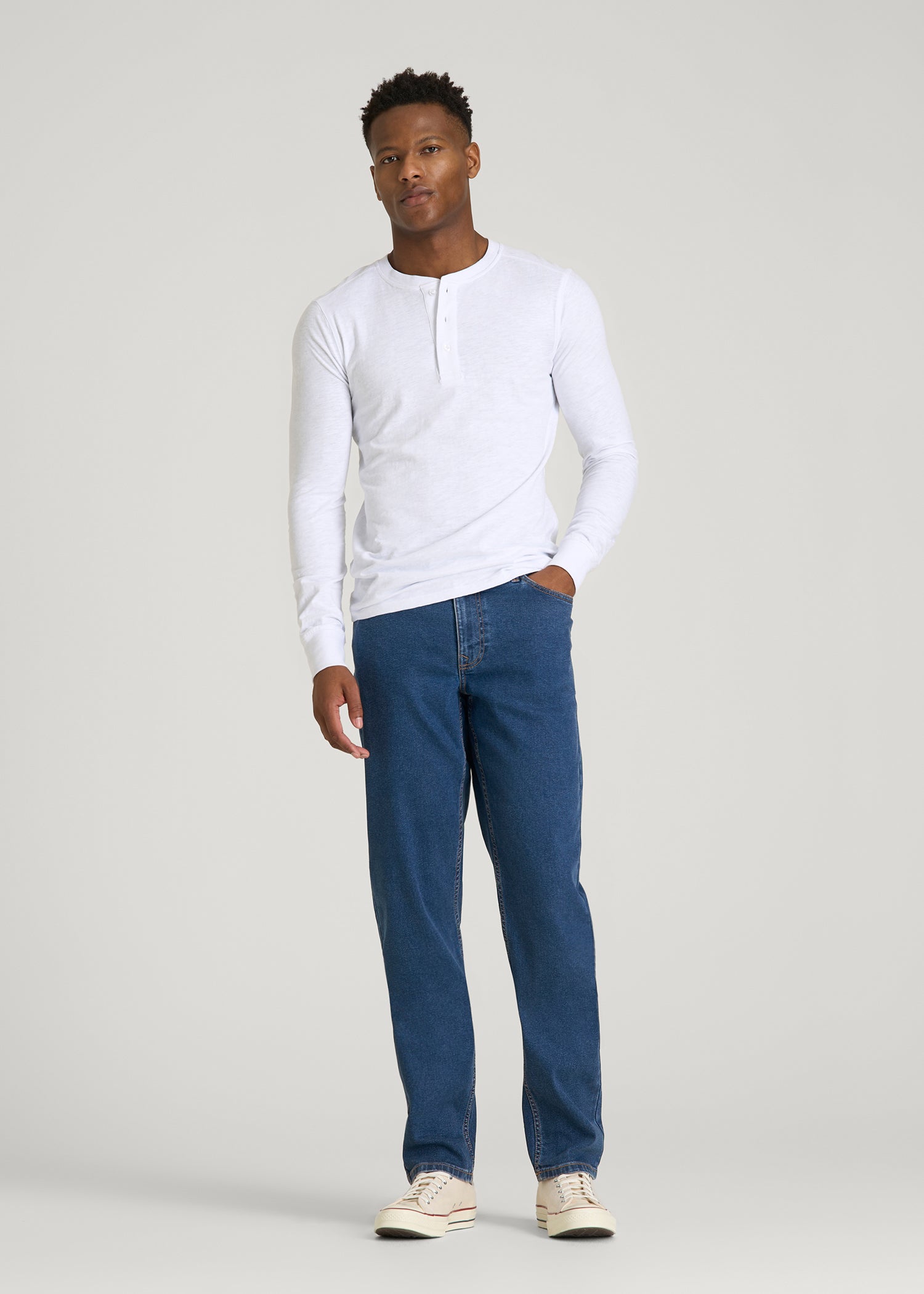 American Tall Men Carman TAPERED Jeans for Tall Men in New Colorado Blue