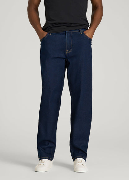 American Tall Men Mason Relaxed Fit Jeans for Tall Men in Deep Indigo Wash