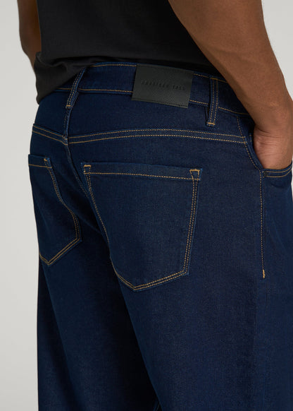 American Tall Men Mason Relaxed Fit Jeans for Tall Men in Deep Indigo Wash