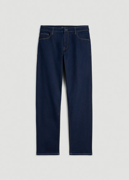 American Tall Men Mason Relaxed Fit Jeans for Tall Men in Deep Indigo Wash
