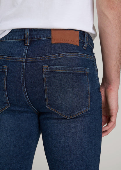 American Tall Men Dylan Slim Fit Jeans for Tall Men in Faded Dark Indigo