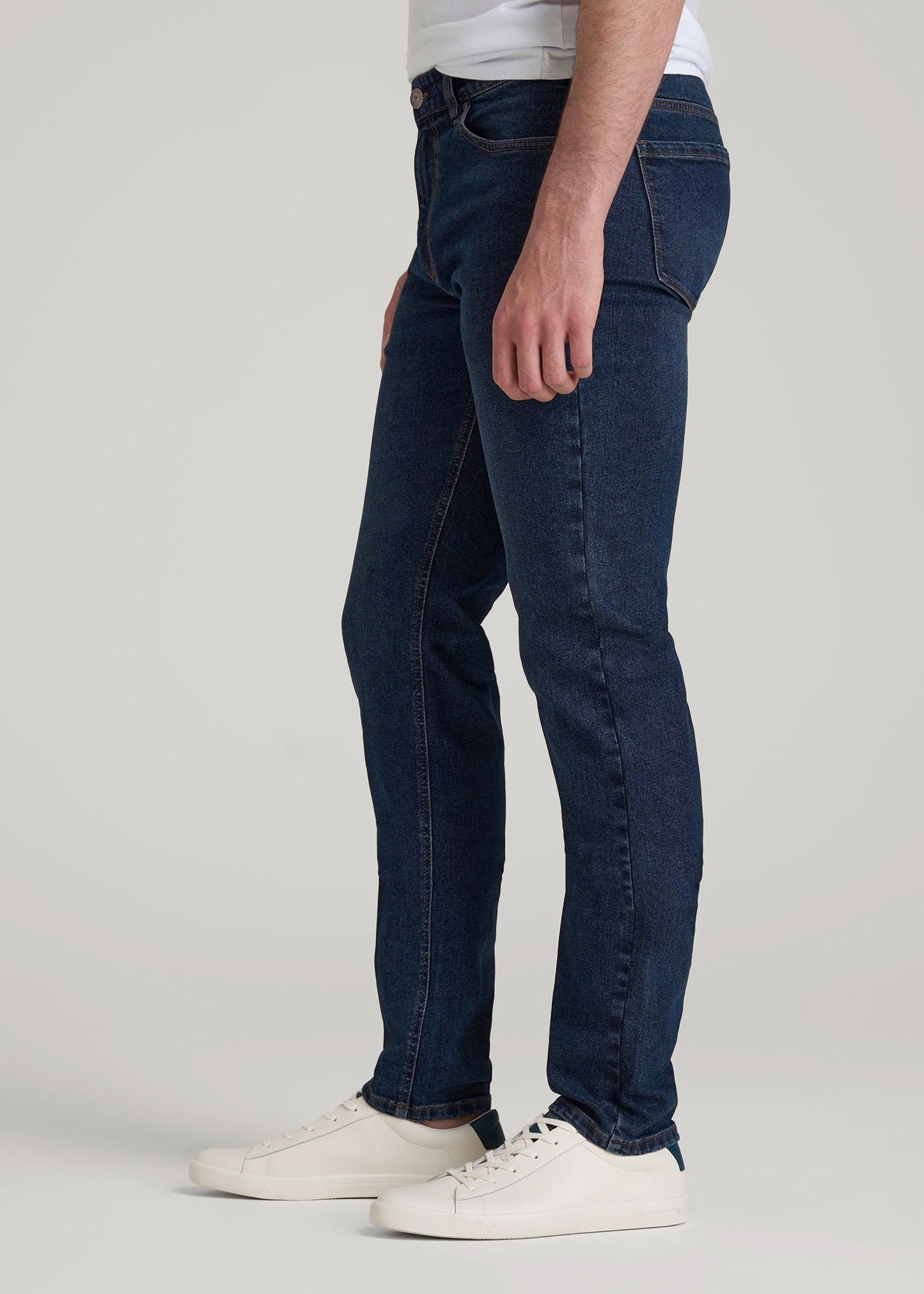 American Tall Men Dylan Slim Fit Jeans for Tall Men in Faded Dark Indigo
