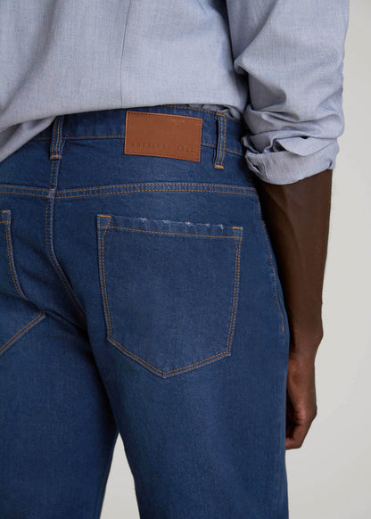 American Tall Men Milo RELAXED TAPERED FIT Jeans for Tall Men in Midnight Blue Wash