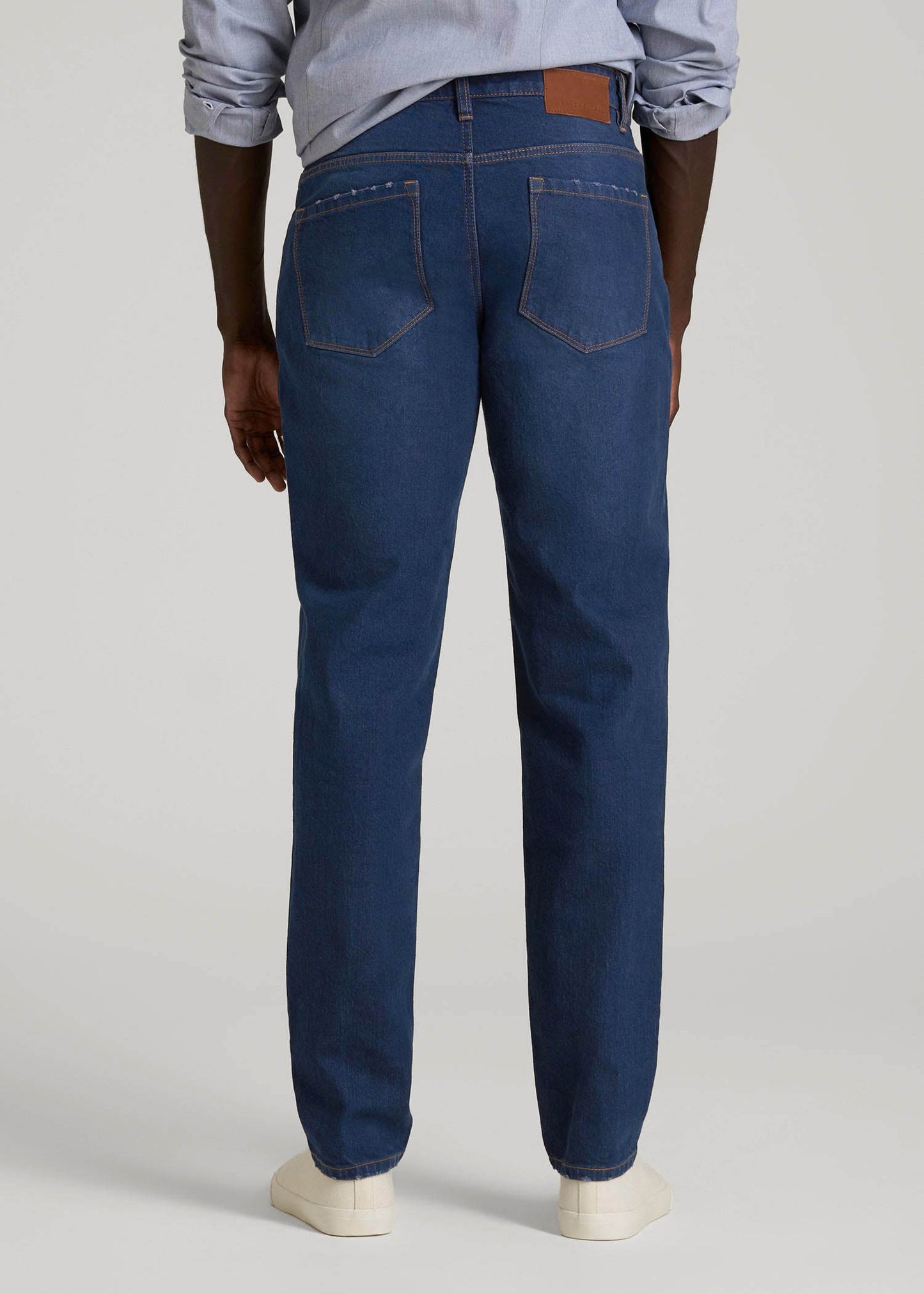 American Tall Men Milo RELAXED TAPERED FIT Jeans for Tall Men in Midnight Blue Wash