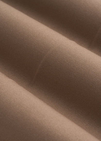 American Tall Men Relaxed Pleated Trousers for Tall Men in Dark Sand