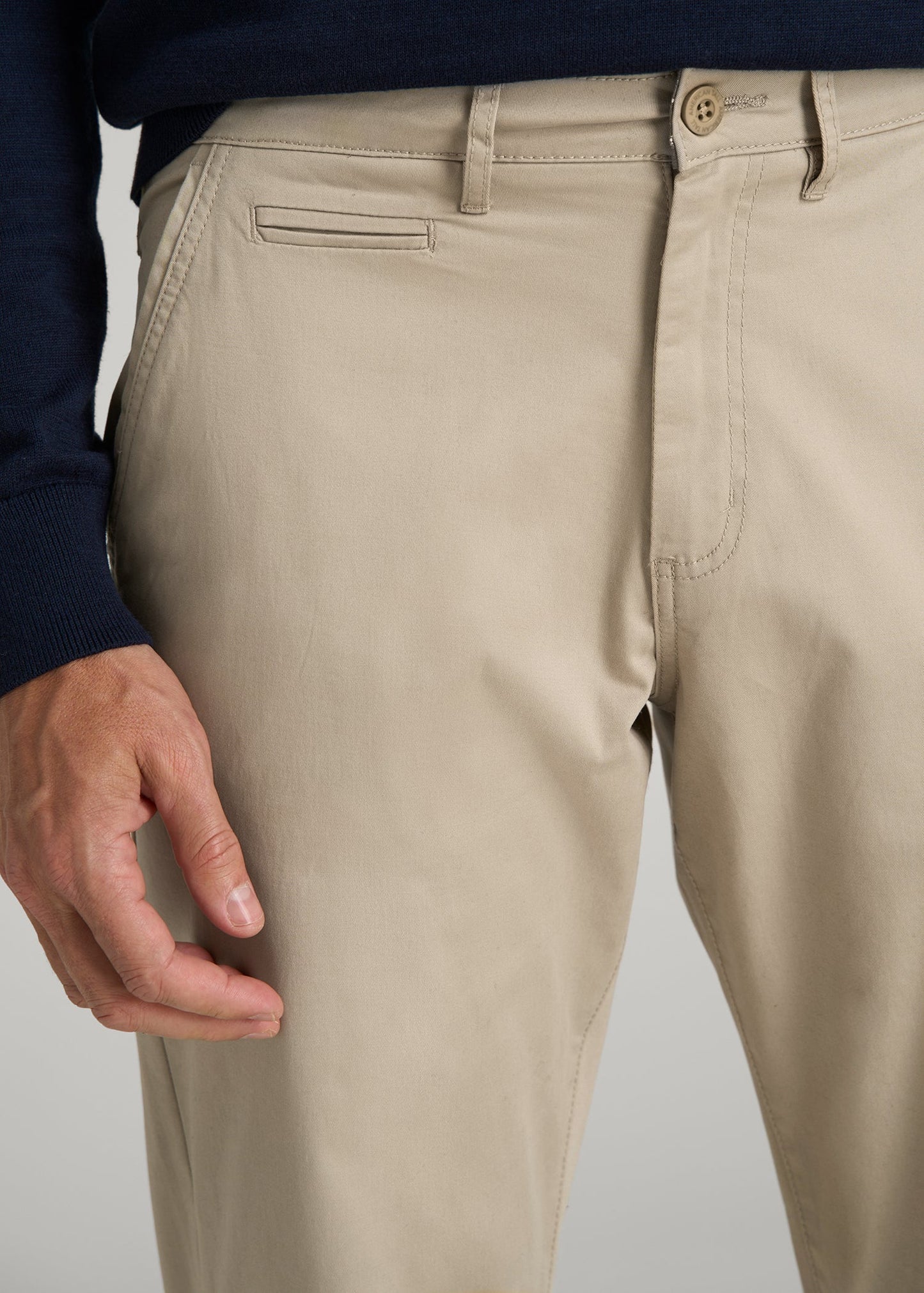 American Tall Men J1 STRAIGHT Leg Chinos for Tall Men in Desert Khaki