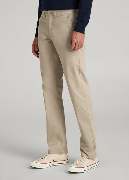American Tall Men J1 STRAIGHT Leg Chinos for Tall Men in Desert Khaki