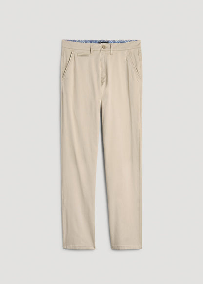 American Tall Men J1 STRAIGHT Leg Chinos for Tall Men in Desert Khaki