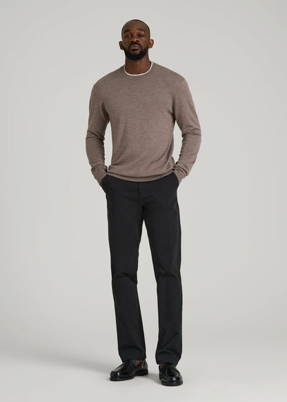 American Tall Men 4 Way Stretch Commuter TAPERED Chino Pants for Tall Men in Black