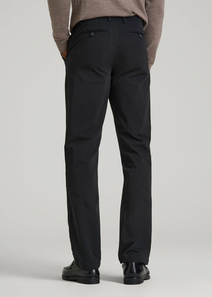 American Tall Men 4 Way Stretch Commuter TAPERED Chino Pants for Tall Men in Black