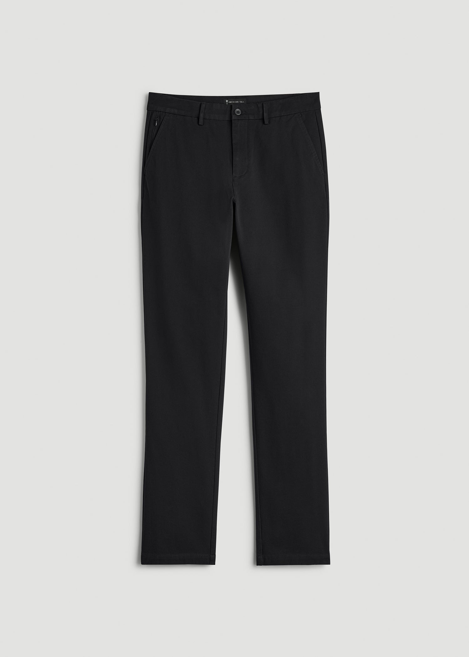 American Tall Men 4 Way Stretch Commuter TAPERED Chino Pants for Tall Men in Black