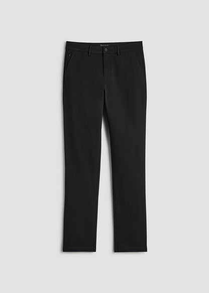 American Tall Men 4 Way Stretch Commuter TAPERED Chino Pants for Tall Men in Black