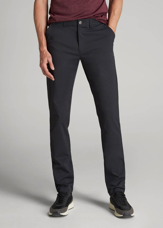 American Tall Men TAPERED FIT Traveler Chino Pants for Tall Men in Black