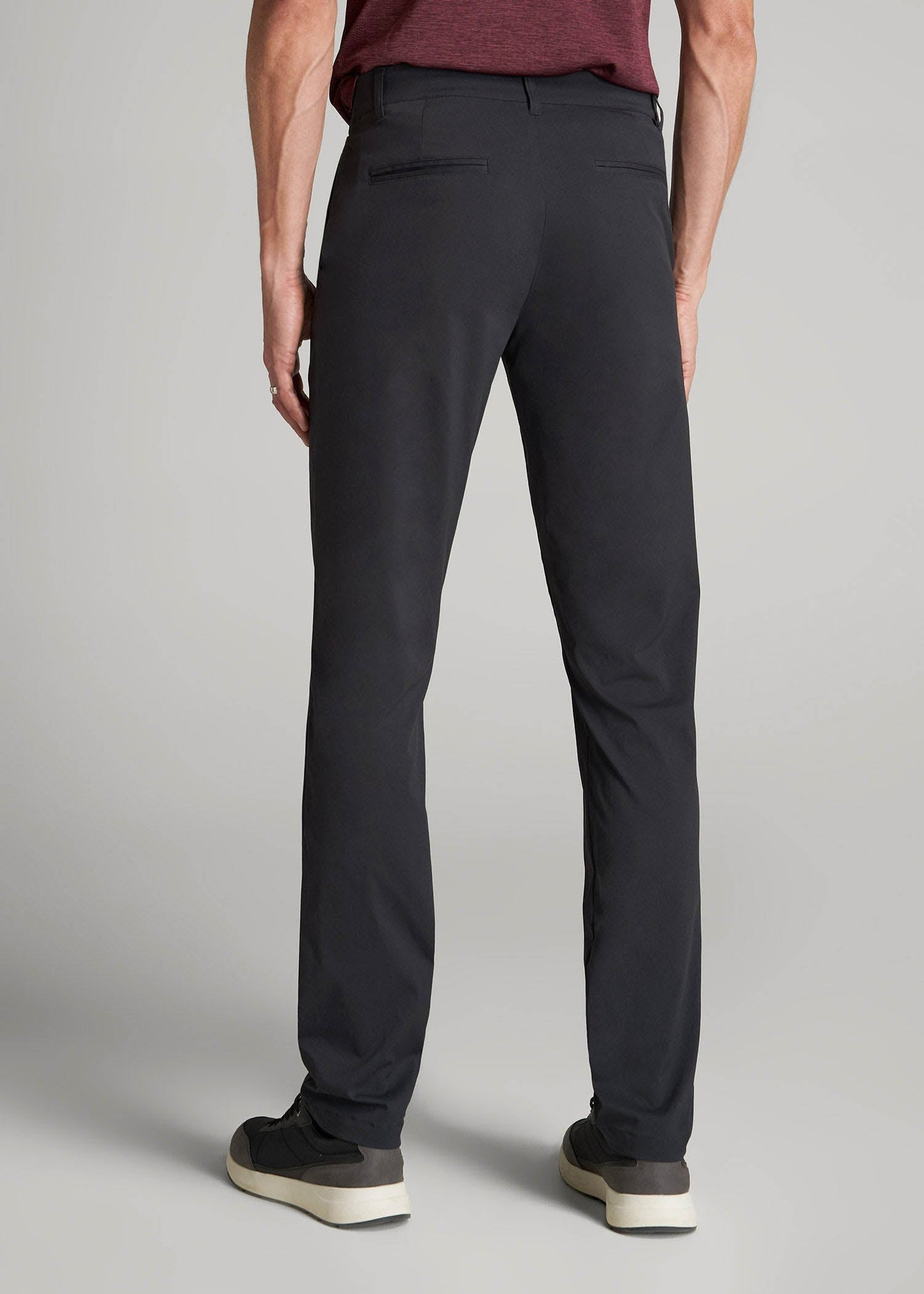 American Tall Men TAPERED FIT Traveler Chino Pants for Tall Men in Black