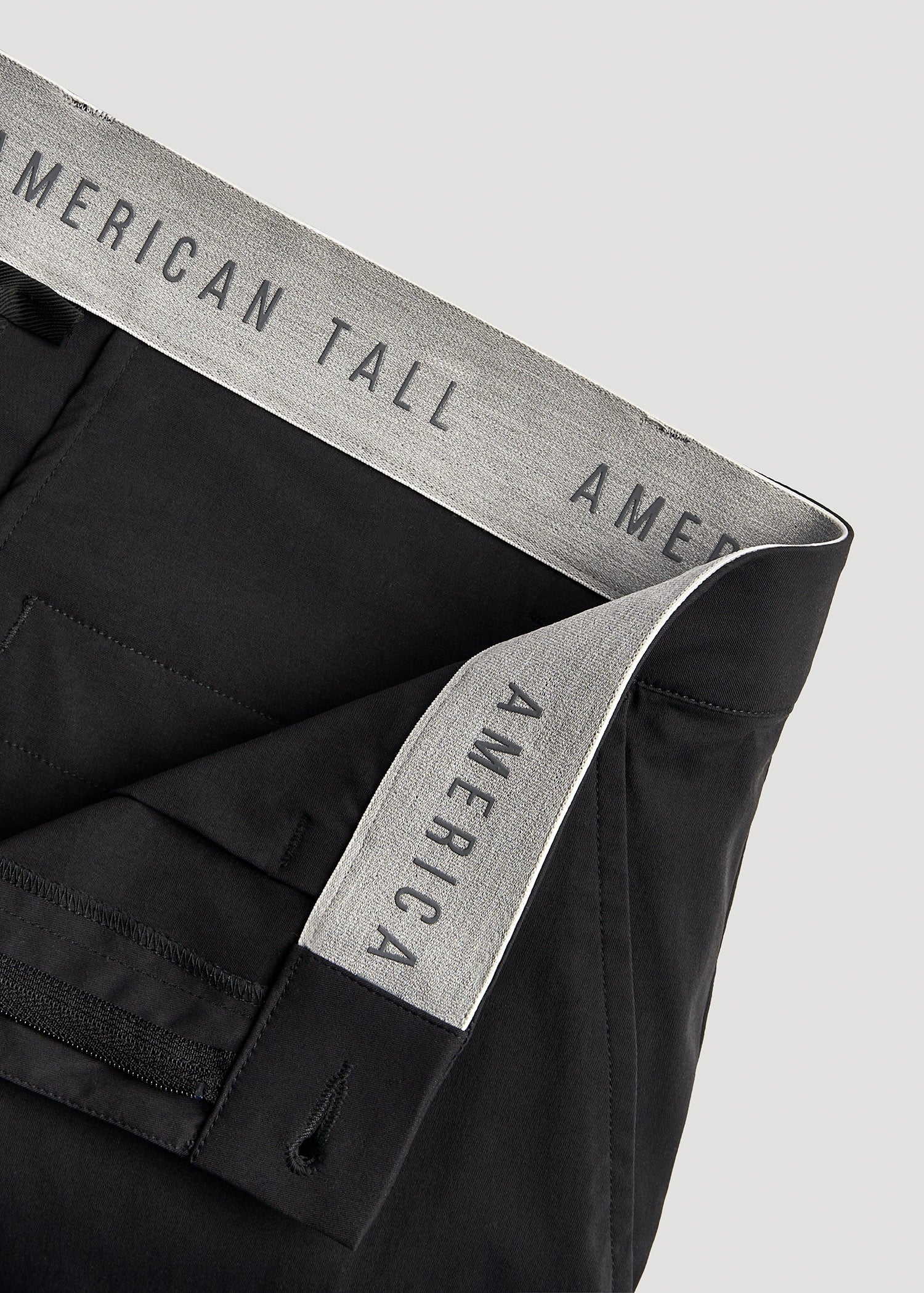 American Tall Men TAPERED FIT Traveler Chino Pants for Tall Men in Black