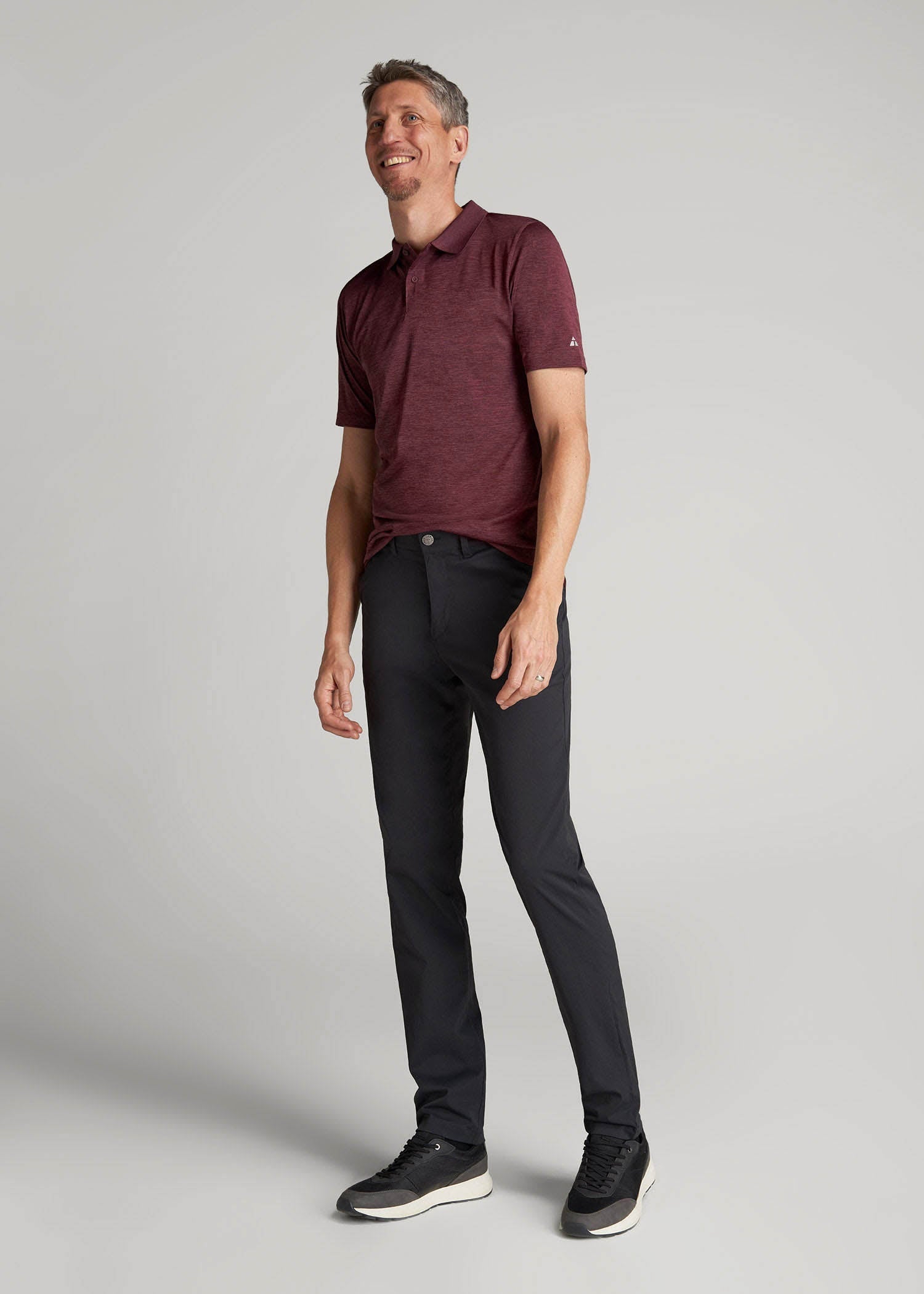 American Tall Men TAPERED FIT Traveler Chino Pants for Tall Men in Black
