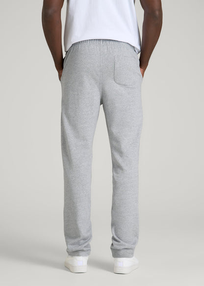 American Tall Men Everyday French Terry Straight Leg Sweatpants for Tall Men in Grey Mix